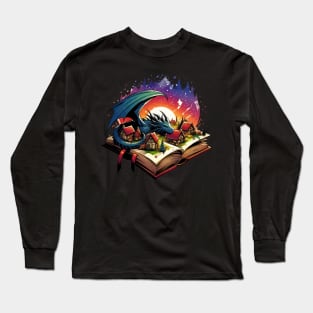 Dragon Fantasy Books Reading is Fun Long Sleeve T-Shirt